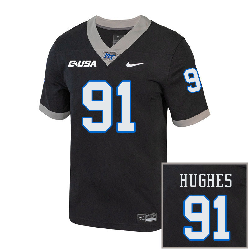 Men-Youth #91 Parker Hughes Middle Tennessee State Blue Raiders 2023 College Football Jerseys Stitch